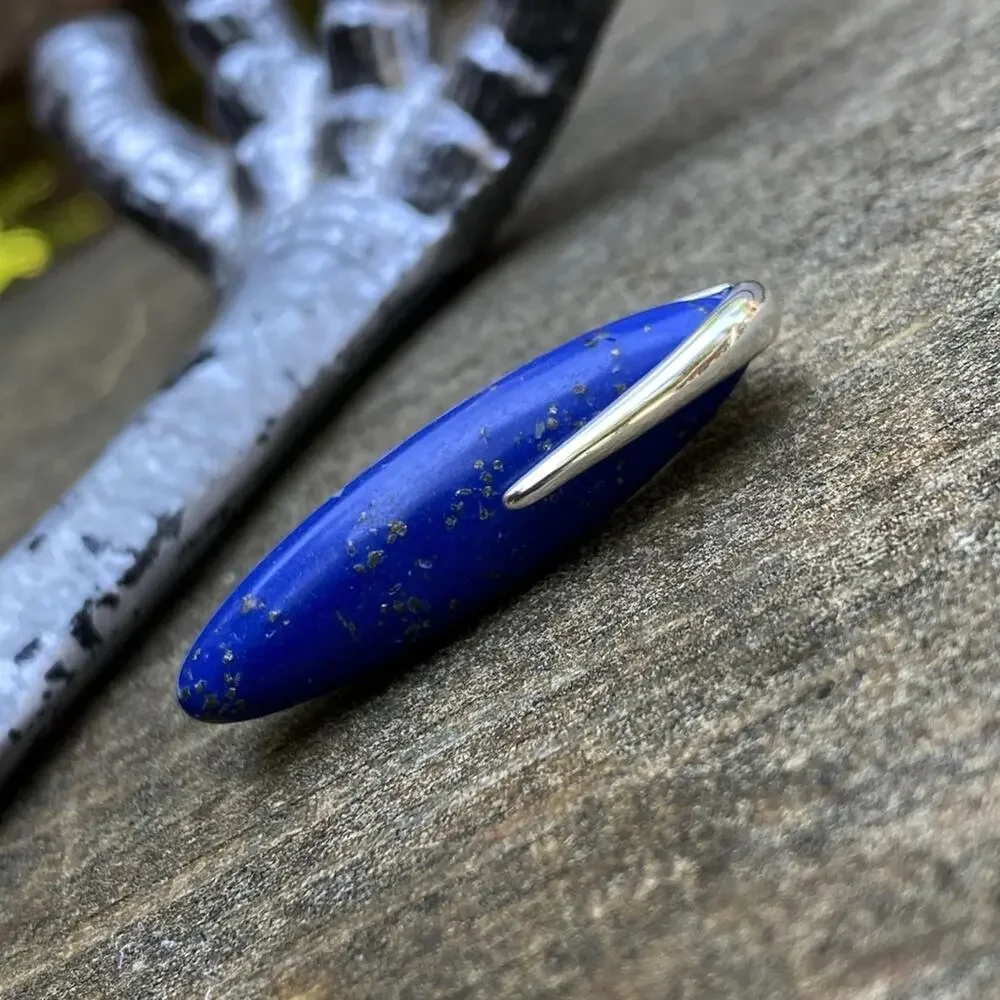 NEW Silver & Lapis Deco Statement Ring